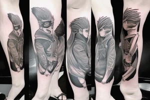 kakashi leg tattoo tattoo idea