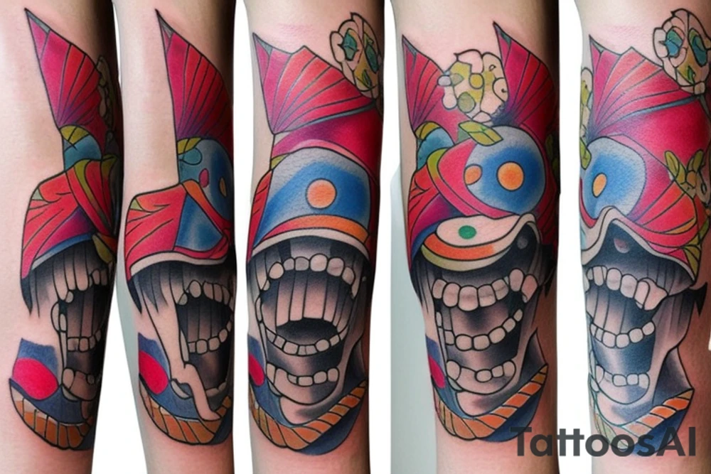 one piece leg tattoo tattoo idea