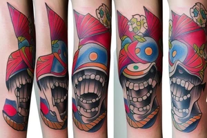 one piece leg tattoo tattoo idea