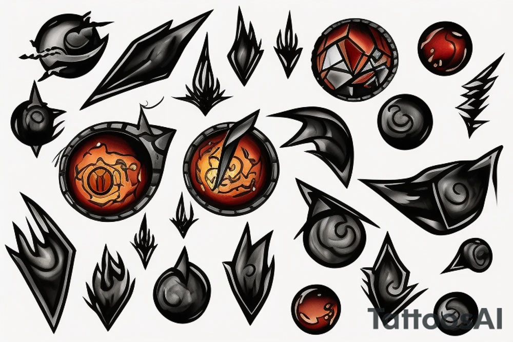 mage fireball tattoo tattoo idea