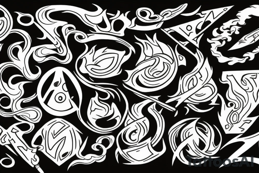 mage casting fireball tattoo tattoo idea