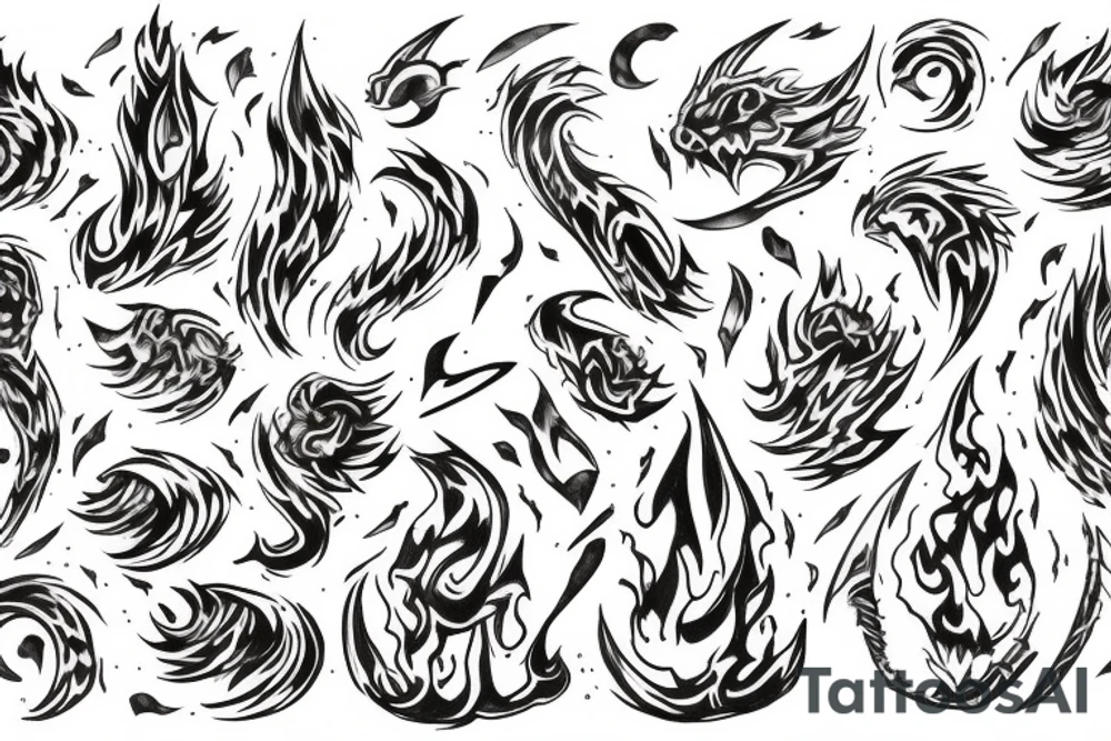 mage casting fireball tattoo tattoo idea