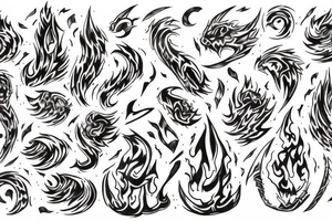 mage casting fireball tattoo tattoo idea