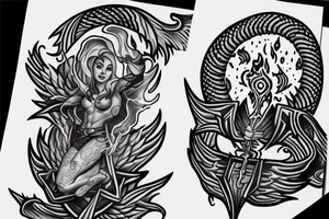 mage casting fireball tattoo tattoo idea