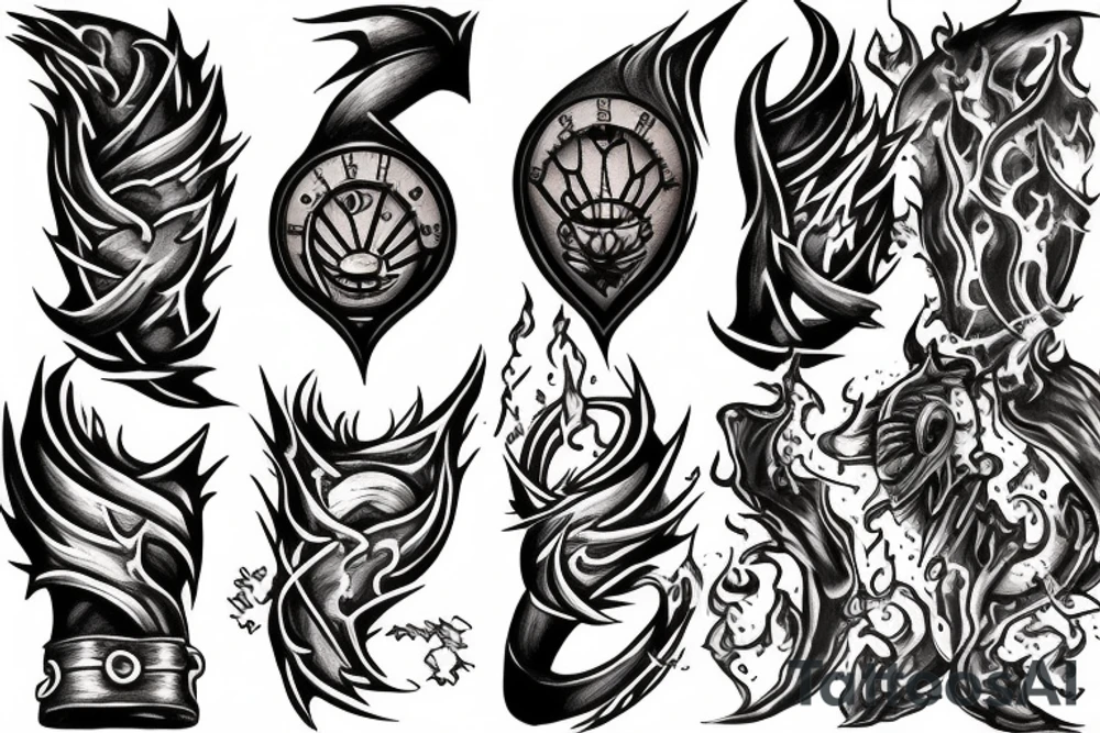 mage casting fireball tattoo tattoo idea