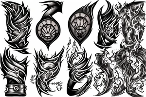 mage casting fireball tattoo tattoo idea