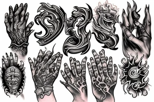 hand casting fireball tattoo tattoo idea