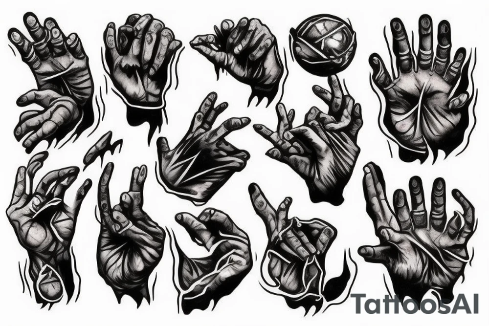 hand casting fireball tattoo tattoo idea