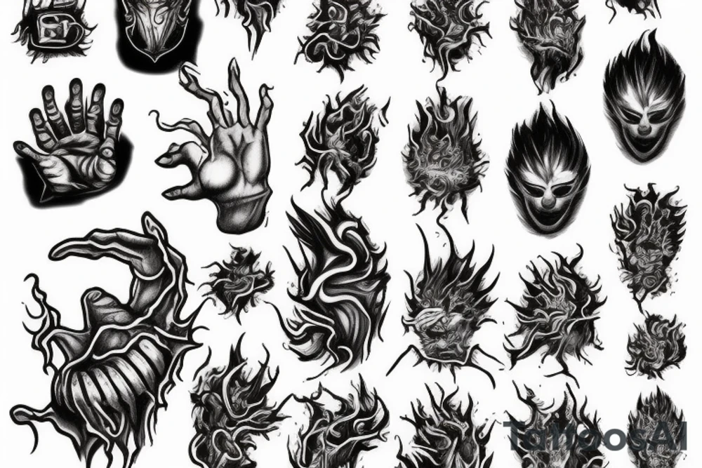 hand casting fireball tattoo tattoo idea