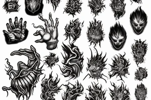hand casting fireball tattoo tattoo idea
