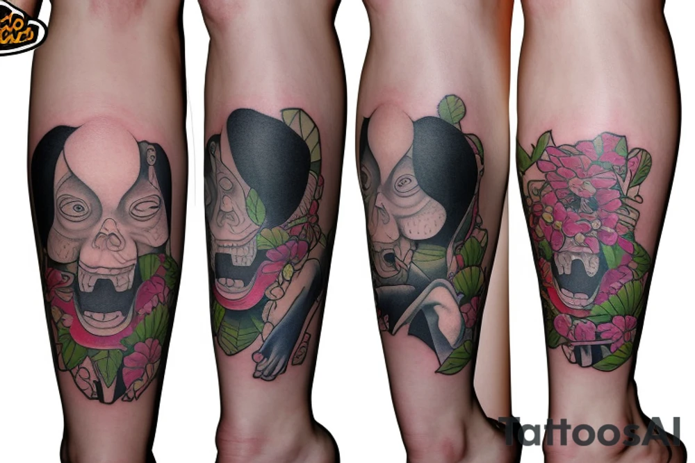 sunbear leg tattoo tattoo idea