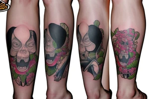 sunbear leg tattoo tattoo idea