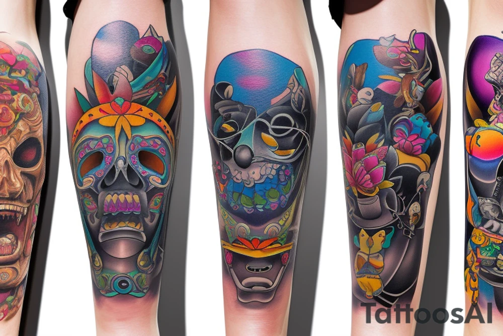 sunbear leg tattoo tattoo idea