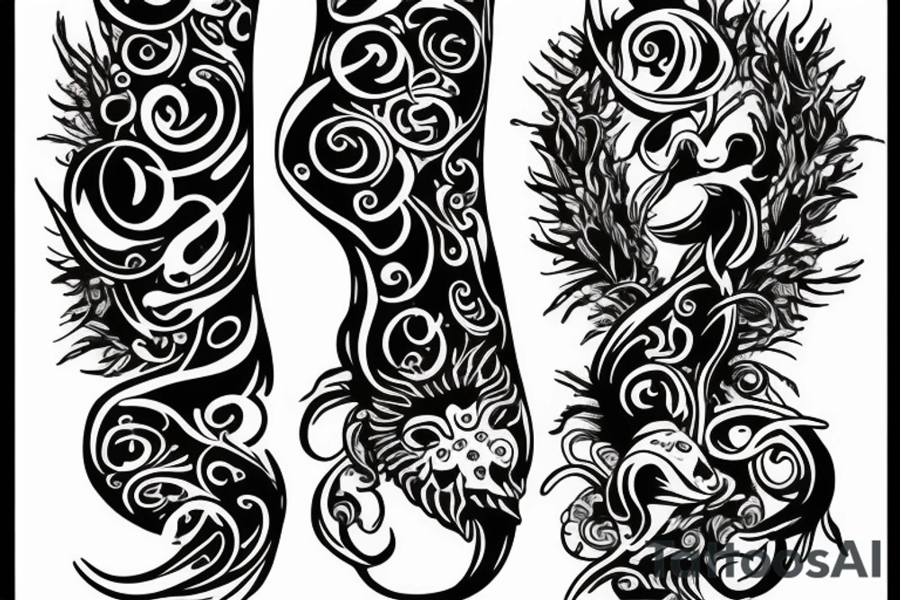 sunbear leg tattoo tattoo idea