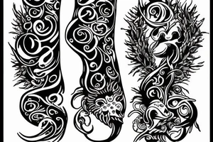 sunbear leg tattoo tattoo idea