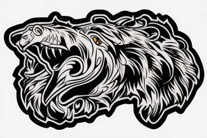 grizzly bear leg tattoo tattoo idea