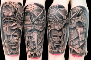 hoplite leg tattoo tattoo idea