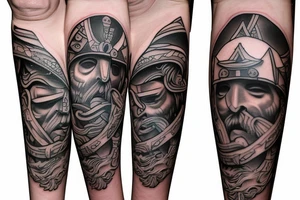 hoplite leg tattoo tattoo idea