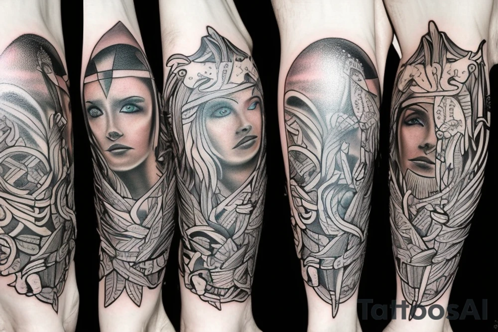 hoplite leg tattoo tattoo idea