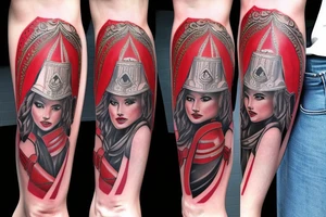 Praetorian Guard leg tattoo tattoo idea