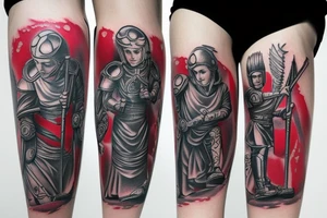 Praetorian Guard leg tattoo tattoo idea
