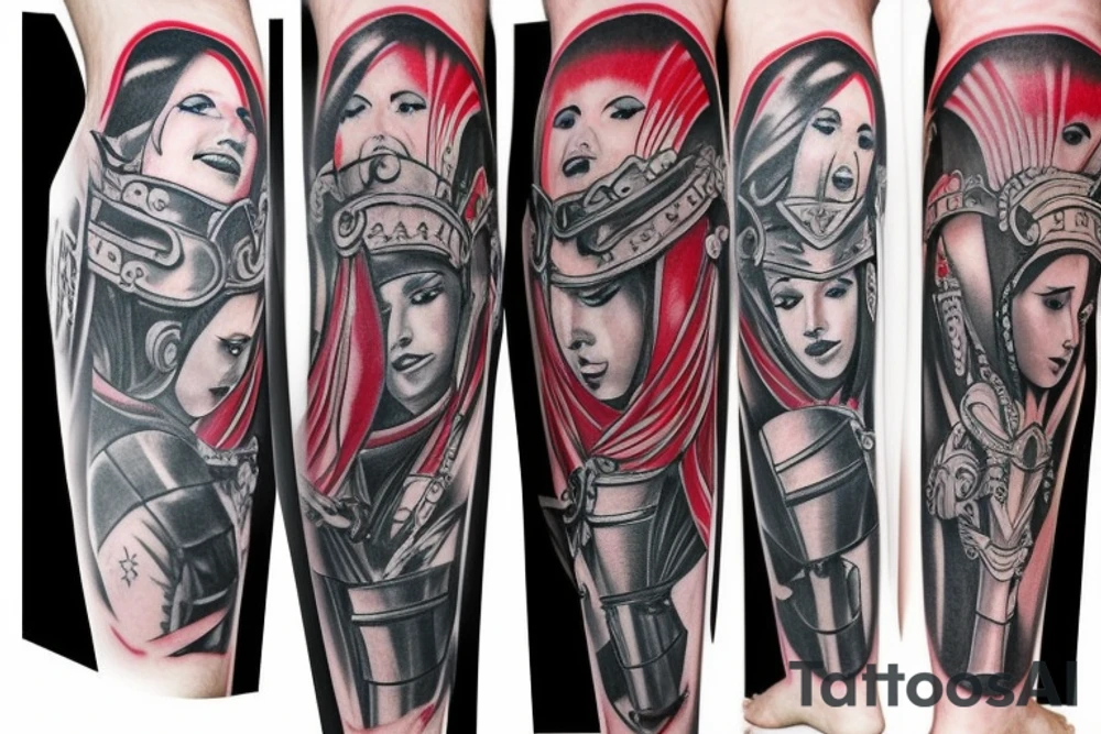 Praetorian Guard leg tattoo tattoo idea