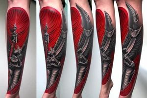 Praetorian Guard leg tattoo tattoo idea