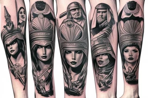 Praetorian Guard leg tattoo tattoo idea