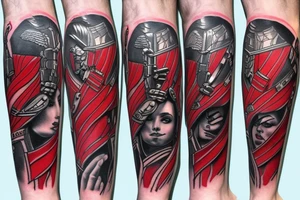 Praetorian Guard leg tattoo tattoo idea