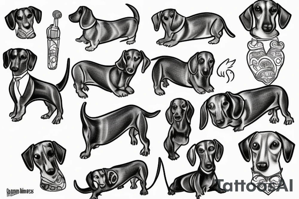 dachshund tattoo idea