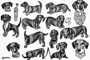 dachshund tattoo idea