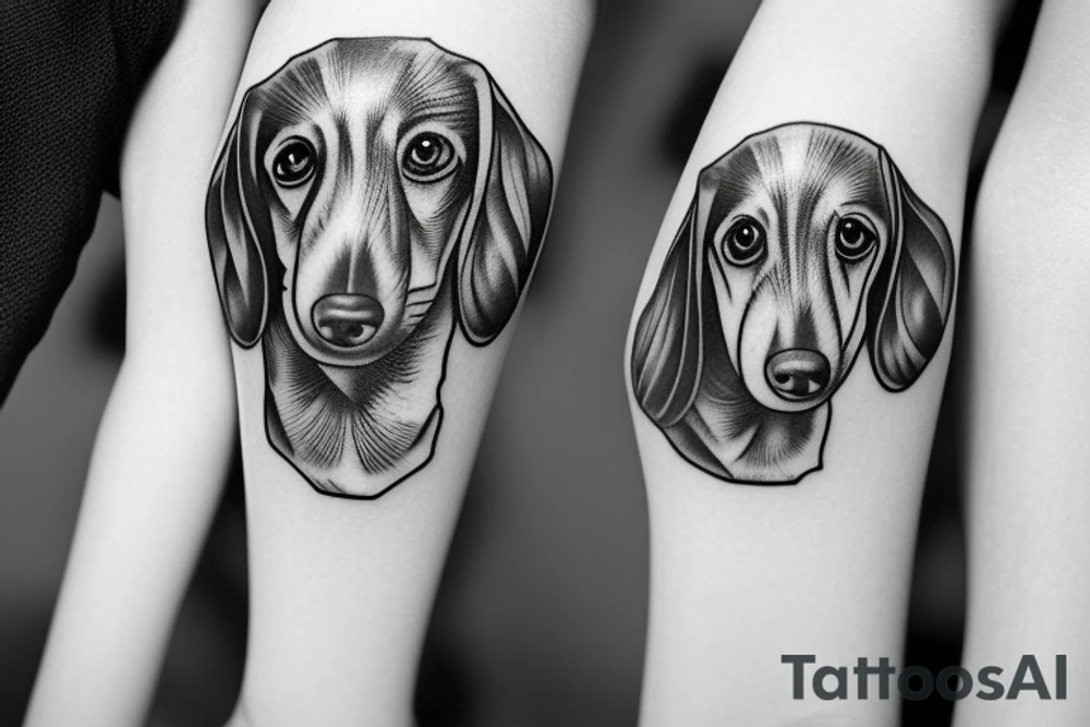 longhaired 
dachshund tattoo idea