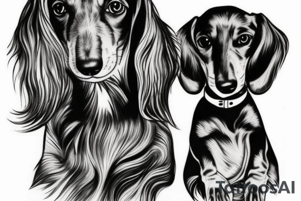 longhaired 
dachshund tattoo idea