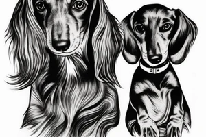 longhaired 
dachshund tattoo idea
