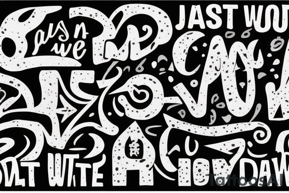 Just the following 2 words "So What?" Using abstract font tattoo idea Just the following 2 words "So What?" Using abstract font tattoo idea