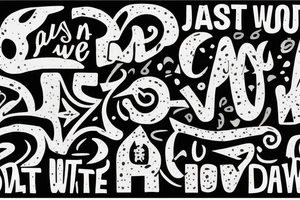 Just the following 2 words "So What?" Using abstract font tattoo idea