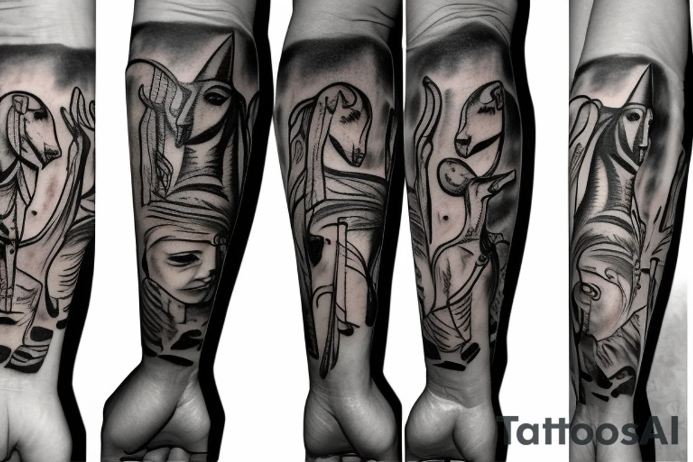 Anubis hand tattoo tattoo idea