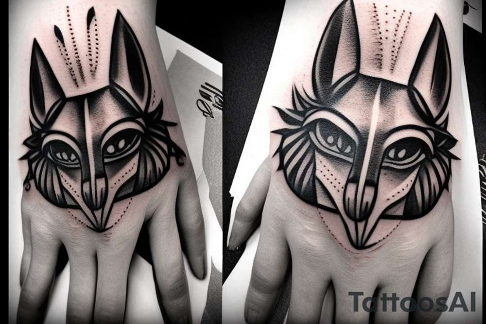 Anubis hand tattoo tattoo idea