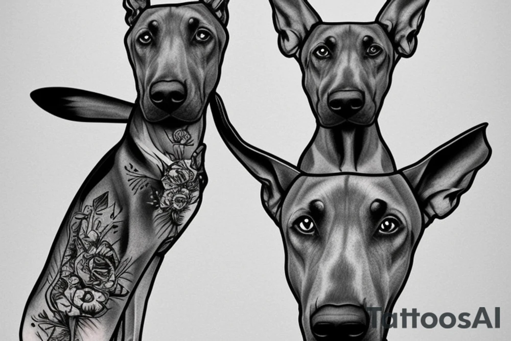 Doberman pincher tattoo idea
