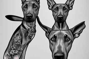 Doberman pincher tattoo idea