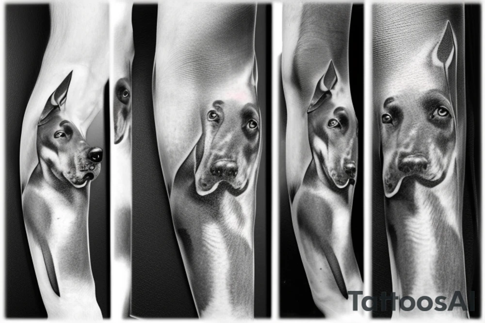 Doberman pincher tattoo idea