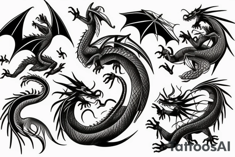 Dragon realism tattoo idea