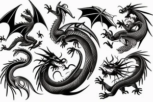 Dragon realism tattoo idea