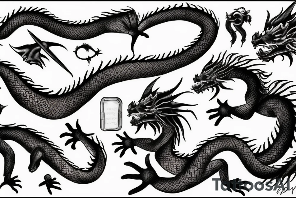 Dragon realism tattoo idea