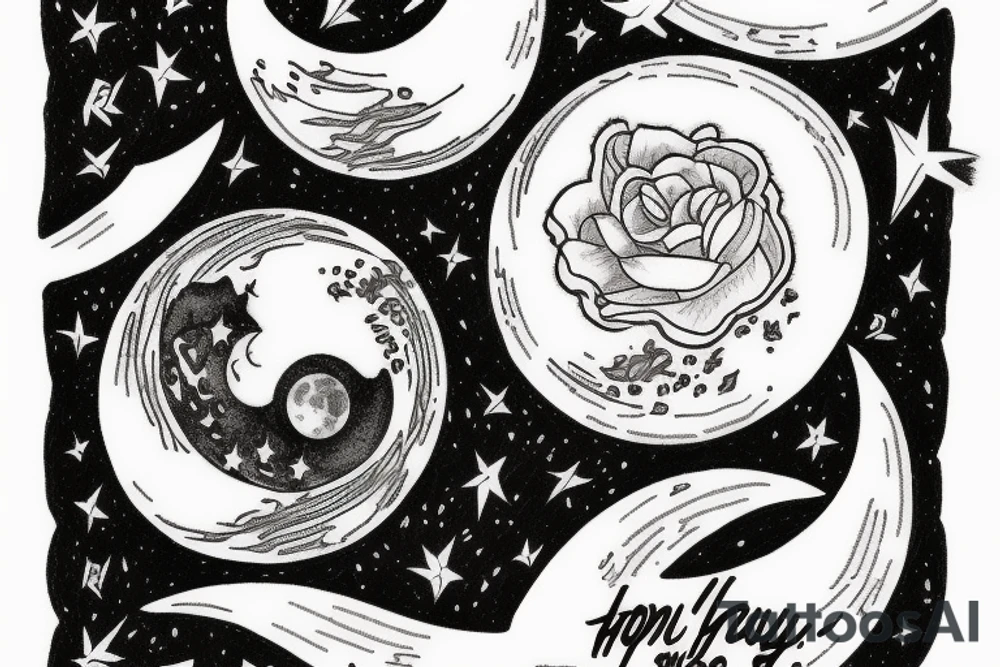 “and when you think you have nothing left, rises the moon”
picture of a moon tattoo idea