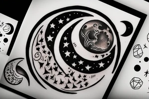 “and when you think you have nothing left, rises the moon”
picture of a moon tattoo idea