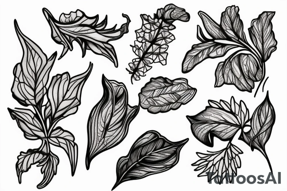 Squash blossom vine tattoo idea