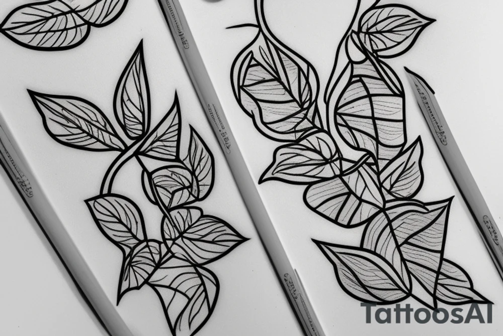 Squash blossom vine thin line stipple shade tattoo idea Squash blossom vine thin line stipple shade tattoo idea