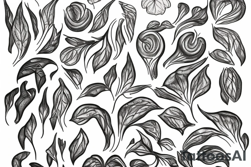 Zucchini blossom vine tattoo idea