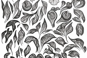 Zucchini blossom vine tattoo idea